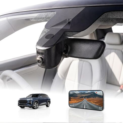 Front 4K Dash Cam for Audi 2019-2025 A4 A6 Allroad A3 A5 Q5 S4 S6 Q7 A8 Q8 S8 TT A7 S5 Q3 E-Tron (Model A) ، مسجل فيديو للسيارات ، على طراز OEM ، تسجيل حلقة ، سهلة التثبيت ، WIFI & App ، 64G Card Card ، in Kuwait