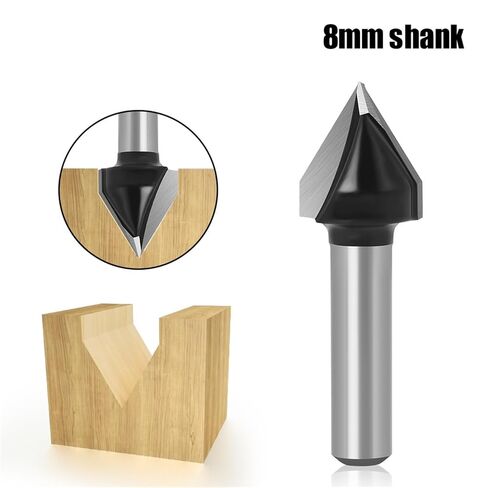 2pcs 8mm Shank60 Wood Router bit Straight end Mill Trimmer Cleaning Flush Trim Corner Round Cove Box bits Tools in Kuwait