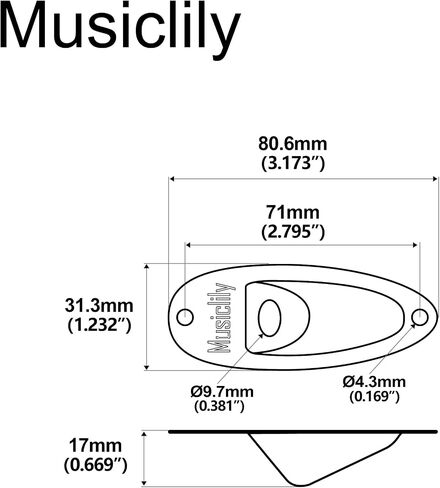 لوحة مقبس مقبس قارب نحاسي صلب للغاية من Musiclily مقاس 3/8 بوصة للجيتار الكهربائي على طراز Strat، لون خام in Kuwait