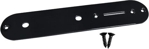 لوحة تحكم للجيتار الكهربائي من Teleocaster من الفولاذ المقاوم للصدأ، لوحة تحكم بفتحتين لمقبض التحكم مع فتحات وعاء بقطر 7 مم متوافقة مع معظم قطع غيار جيتار Teleocaster Tele باللون الأسود in Kuwait