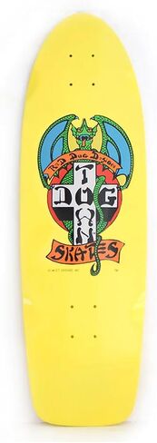 Dogtown Old School Skateboard Deck OG Red Dog 70's Rider Yellow 9" x 30.57" in Kuwait