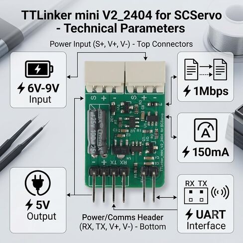 لوحة محول الإشارة المؤازرة Feetech TTL للتحكم في SCServo، محول الحافلة التسلسلية لروبوتات Arduino DIY (2) in Kuwait