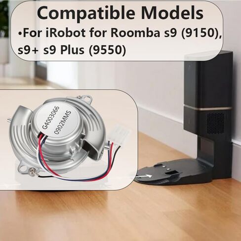 Fan Motor Replacement Parts Compatible for iRobot for Roomba s9 (9150), s9 Plus (9550) Robot Vacuum Cleaner Accessories in Kuwait