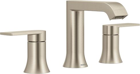 Moen Genta LX Two-Handle High Arc Widespread Bathroom Sink Faucet, for 3-Hole Setups, Valve Included, Matte Black, TV6708BL in Kuwait