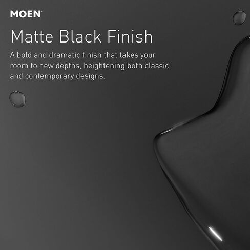 Moen Genta LX Two-Handle High Arc Widespread Bathroom Sink Faucet, for 3-Hole Setups, Valve Included, Matte Black, TV6708BL in Kuwait