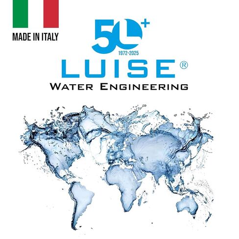 Luise Big 10 Filter Housing L503.1050, 3-piece Cartridge Water Filter Housing 1" Inlet Brass Ports Made of Non-Toxic Plastic Material with Wrench and Bracket (10"x2.5"). in Kuwait