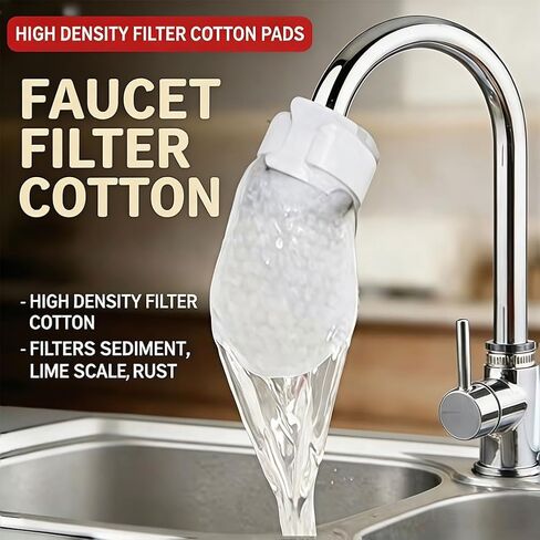 2026 New Faucet Filter Cotton Bag, 100Pcs Faucet Filter Bag for Filtering tap Water, Cotton Filter Bag for Faucet, Kitchen Sink in Kuwait
