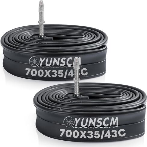 2-PCS 700x35C/38C/40C/43C Bike Tubes 40mm Removable Presta Valve, 700C Bike Tubes for 700x35C 700x38C 700x40C 700x42C 700x43C Road, Gravel, Mountain, Hybrid Bike Tires Tubes in Kuwait