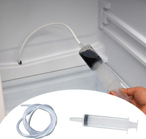 10 PCS Refrigerator Drain Cleaning Tool Include 1.5m Flexible Refrigerator Scrub Brush Flexible Feeding Tube Brush,Syringe Shovel Plug Rod, Water Dispenser Cleaning Kit in Kuwait