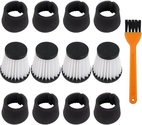 4 Pack F117 Filters Compatible with Dirt Devil Scorpion Handheld Vacuum Cleaner SD30026B, Part # AD40117, with 8 Foam Sleeves & 1 Brush in Kuwait