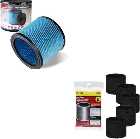 Shop-Vac High Performance 90350/90304/90344 Cartridge Filter, 90585 Foam Sleeve Filter Replacements in Kuwait