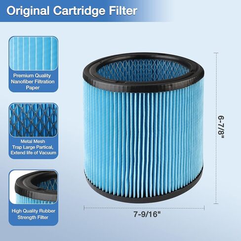 Shop-Vac High Performance 90350/90304/90344 Cartridge Filter, 90585 Foam Sleeve Filter Replacements in Kuwait
