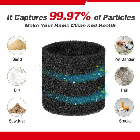 Shop-Vac High Performance 90350/90304/90344 Cartridge Filter, 90585 Foam Sleeve Filter Replacements in Kuwait