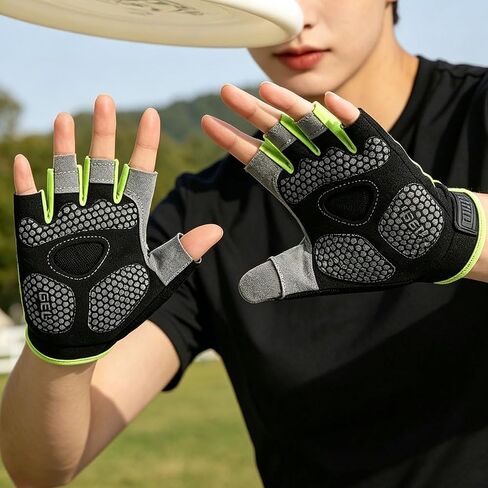 Breathable Half Finger Fitness Gloves Air Cushion Padded Shockproof Cycling Mitts for Outdoor Cycling Gym Workout in Kuwait