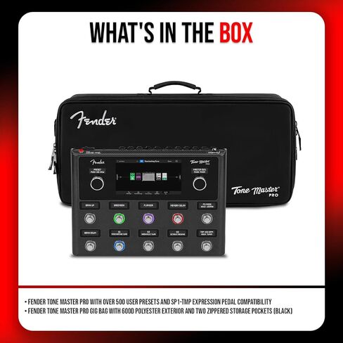 حزمة محطة عمل دواسة الجيتار Fender Tone Master Pro متعددة التأثيرات مع حقيبة Tone Master Pro سوداء (قطعتان) in Kuwait