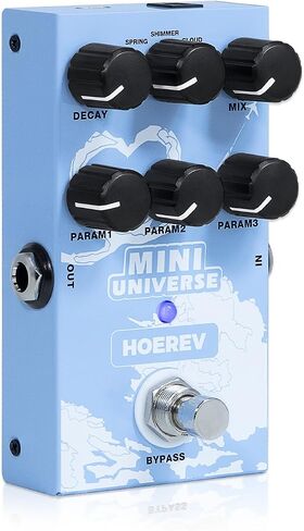 Hoerev Mini Universe Reverb Guitar Effect Pedal, 9 Reverb Effects, Room/Hall/Plate/Spring/Shimmer/Cloud/Bloom/Swell/Lofi, True Bypass, in Kuwait