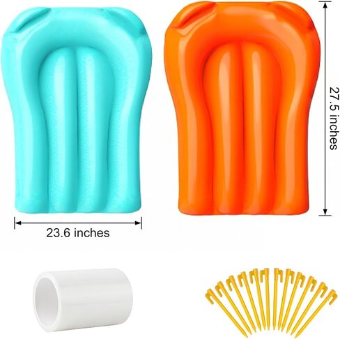 Inflatable Body Boards for Lawn Water Slide Replacement Kit, 2 Pack Surf Board Pool Floats with 12 Ground Stakes and Repair Tape for Backyard Lawn Water Slides in Kuwait