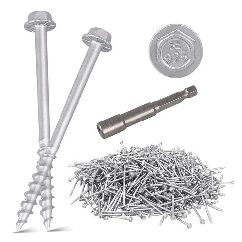 Connector Screws #9 x 2-1/2" Joist Hanger Screws 1/4" Hex Head Wood Screws Replace 9212R500 10D Nails Hex Bit Included, 500 Count in Kuwait