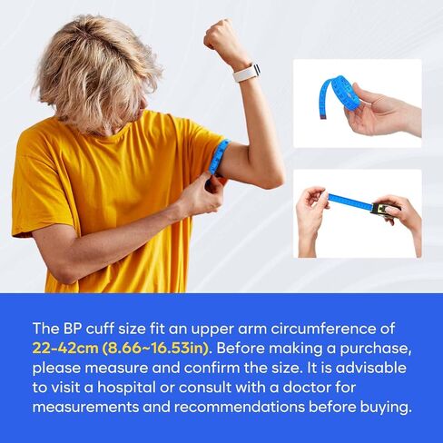 Blood Pressure Monitor for Home Use: Easy@Home Upper Arm Large Cuff BP Machine - Automatic Tensiometer with 3-Color Backlit Hypertension Display and 2 Users, Supports Free MyHeartPal App Scan, EBP-095 in Kuwait