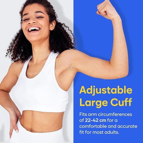 Blood Pressure Monitor for Home Use: Easy@Home Upper Arm Large Cuff BP Machine - Automatic Tensiometer with 3-Color Backlit Hypertension Display and 2 Users, Supports Free MyHeartPal App Scan, EBP-095 in Kuwait