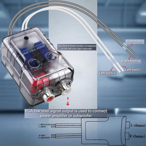 محول عالي إلى منخفض بقناتين، سلك مكبر صوت ستيريو للسيارة Yeebline إلى محول إخراج خط RCA لإضافة مضخم صوت، وتقليل الضوضاء لجميع أنظمة الصوت في السيارة in Kuwait
