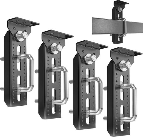 4 Pack 8" Boat Trailer Bunk Brackets,Heavy Duty Black Powder-Coated Steel | For 1.5"X3", 2"X3", 3"X3" Crossmember,Swivel Top Bunk Bracket Kit,Galvanized Swivel Top Bunk Bracket Kit with Hardware in Kuwait