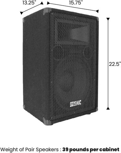 Seismic Audio - FL-12P - Pro Audio PA/DJ 12" Speaker - 100% Birch Plywood - 300 Watts RMS each in Kuwait
