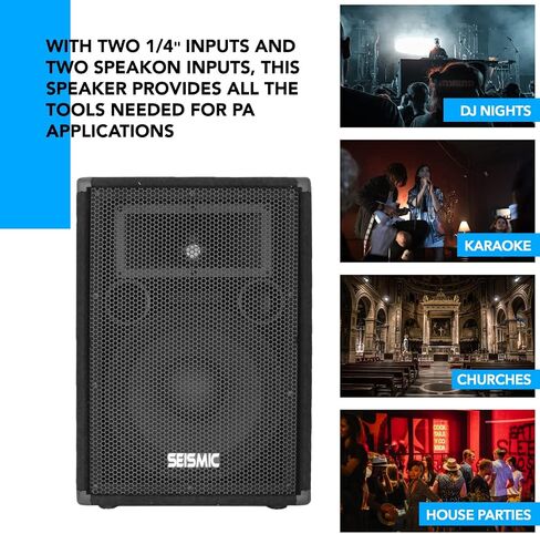 Seismic Audio - FL-12P - Pro Audio PA/DJ 12" Speaker - 100% Birch Plywood - 300 Watts RMS each in Kuwait