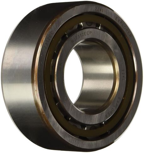 SKF NJ 204 ECP Cylindrical Roller Bearing, Single Row, Removable Inner Ring, Flanged, Straight Bore, High Capacity, Normal Clearance, Polyamide/Nylon Cage, Metric, 20mm Bore, 47mm OD, 14mm Width in Kuwait