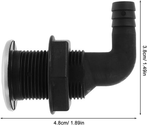 Amosfun Marine Boat Deck Drain Scupper 5/8 Inch Thru Hull Exhaust Fitting for Speedboats and Yachts, Marine Plumbing Connector for Garboard Drain and Water Pump Systems in Kuwait