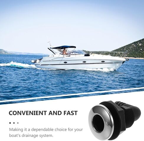 Amosfun Marine Boat Deck Drain Scupper 5/8 Inch Thru Hull Exhaust Fitting for Speedboats and Yachts, Marine Plumbing Connector for Garboard Drain and Water Pump Systems in Kuwait