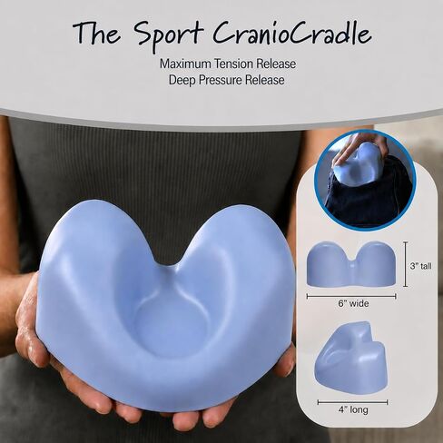 نظام العلاج المنزلي CranioCradle، رياضة - يخفف آلام الرأس والرقبة والظهر والكتف - تخفيف الأعراض الناجمة عن مشاكل الرأس والرقبة المزمنة، والصداع، والصداع النصفي، ومتلازمة TMJ، والإصابة، وعرق النسا in Kuwait
