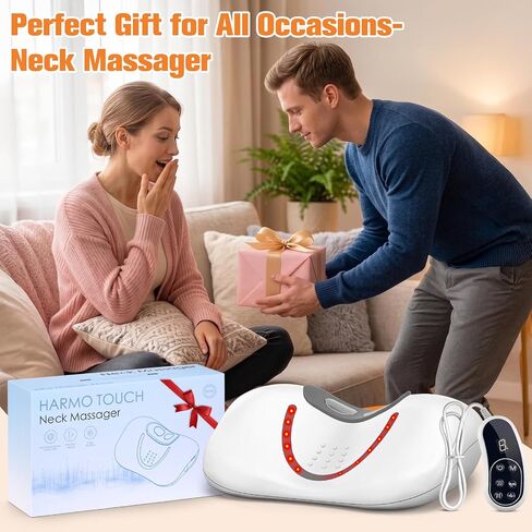3-in 1 Heated Neck Stretcher with Airbag Traction & Vibration, Rechargeable Wireless Cervical Traction Device for Neck Pain Relief and Shoulder Relaxer, Neck Massager Pillow for Home/Office- White in Kuwait