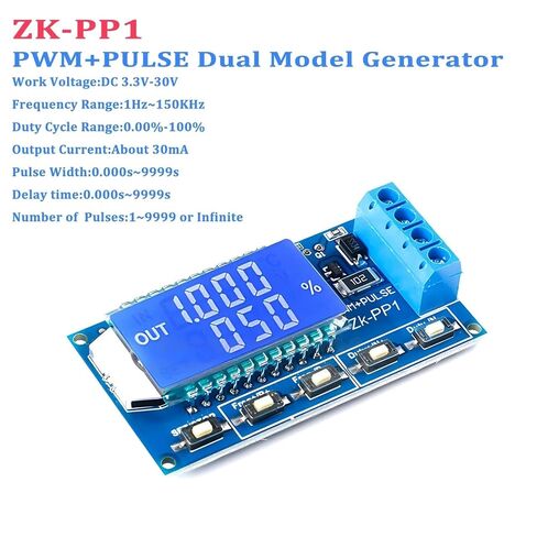 ZK-PP1 المزدوج نموذج إشارة مولد موجة مربع 1 هرتز-150 كيلو هرتز PWM مولد نبضات وحدة تردد دورة العمل قابل للتعديل in Kuwait