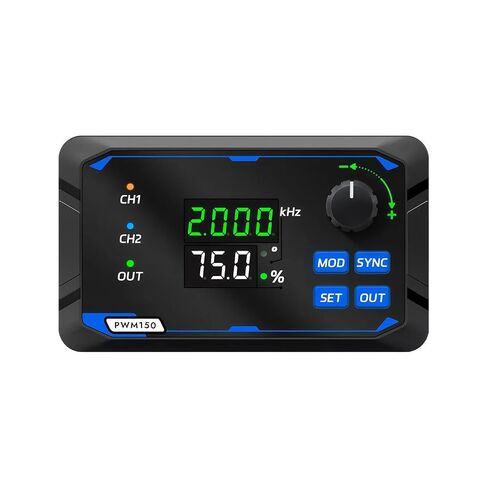 PWM150 2 CH/ثنائي القناة PWM إشارة مولد محرك معزز مدفوعة مربع موجة نبض موجة تردد دورة العمل المرحلة قابل للتعديل in Kuwait