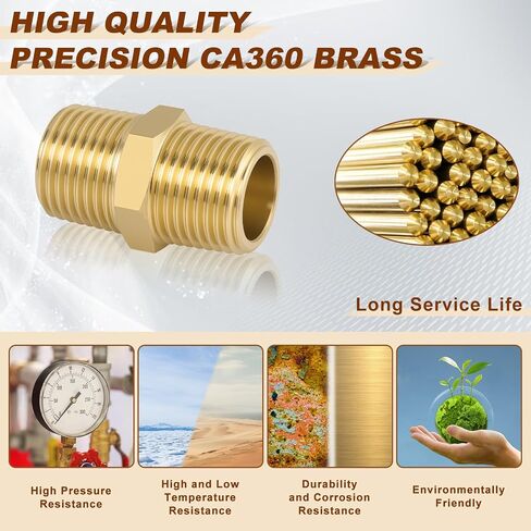 4 قطعة 1/4 "x 1/4" النحاس مستقيم نبل سداسي 1/4 "NPT ذكر x 1/4" NPT ذكر الموضوع تركيبات الأنابيب النحاسية مقرنة سريعة مستقيم الأنابيب خرطوم تركيبات in Kuwait