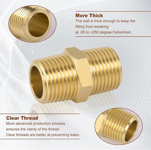 4 قطعة 1/4 "x 1/4" النحاس مستقيم نبل سداسي 1/4 "NPT ذكر x 1/4" NPT ذكر الموضوع تركيبات الأنابيب النحاسية مقرنة سريعة مستقيم الأنابيب خرطوم تركيبات in Kuwait