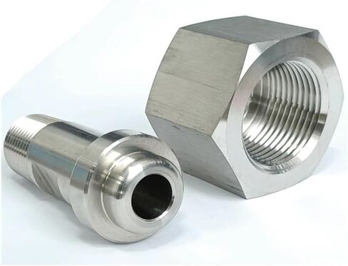 1 pc CGA1340 CGA1350 to 1/2" NPT Male 1/2" Auto Wed Tube Brass Or SUS316L Stainless Steel Pipe Fitting(CGA1340 Nut 316L) in Kuwait