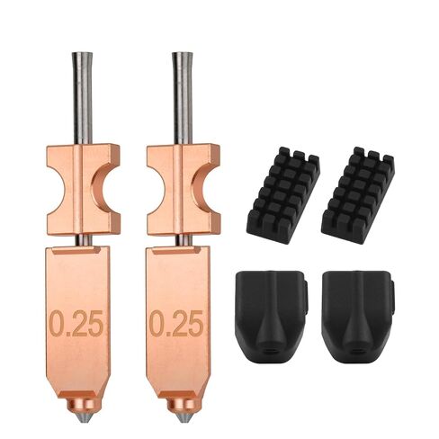 2pcs 0.25mm Upgraded Ad5x Nozzles Hotend Kit for AD5X Quick-Detachable Nozzle Extruder Quick Release Nozzle Heater Block Throat Tube in Kuwait