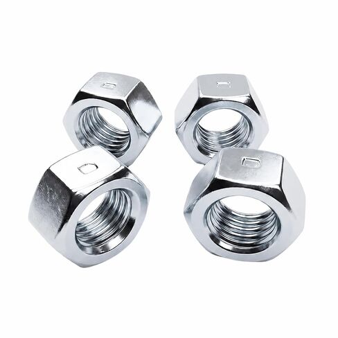 5/16-18 Hex Nuts, Pack of 80, Carbon Steel, zinc-Plated Rust-Resistant, Fully Threaded, hex Drive, Standard inch coarse Thread Nuts in Kuwait