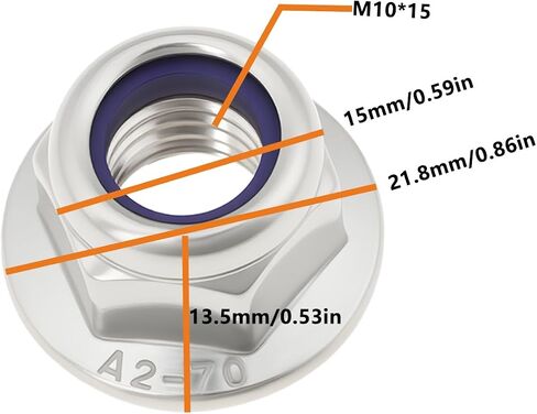 5 قطعة M10x1.5 قفل الجوز 14M7400 متوافق مع جون ديري 21.8x15x13.5 مللي متر in Kuwait