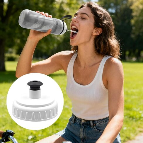 غطاء بديل للزجاجة القطبية 20 أونصة 24 أونصة، أجزاء بديلة للغطاء العلوي لفوهة صنبور بلاستيكية متوافقة مع ملحقات الزجاجات البلاستيكية القطبية (أبيض) in Kuwait
