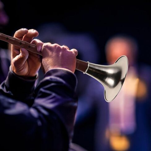 Beginner Suona Practice Instrument Plastic Wind Instrument Lightweight Portable Chinese Suona with High Strength Resin Material Silver for Music Learning in Kuwait