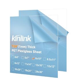 KINLINK 24x36 صفائح شبكية بسمك 1/8 بوصة، 3 مم صفائح أكريليك كبيرة شفافة للحيوانات الأليفة من البلاستيك لمشروع DIY، والحرف اليدوية، وسطح الطاولة، وإطار الصورة، وعلامة أكريليك ودعوة زفاف، عبوة من قطعتين in Kuwait