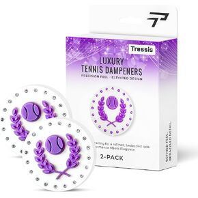 Tennis Racket Dampener - Lux Gems Purple Design - Racket Bling - Rhinestones Vibration & Noise-Reducing Tennis Shock Absorber for Racquets - Secure, Easy-Install Accessories for Players of All Levels in Saudi Arabia