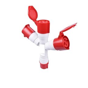 1pc Plugs for Sockets Waterproof Dustproof Industrial IP44 3P/4P/ 5P Three-Way Plug and Socket 220V 380V Tee in Saudi Arabia