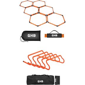 GHB Hex Agility Rings 1 Pack and 5 Pack 8" Agility Hurdles 1 Pack in Saudi Arabia