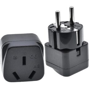 Power adapter, grounded plug - E/F type outlet(WK-9 black) in Kuwait