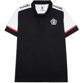 Playboy FC Crest Polo للرجال والنساء - قميص بولو رياضي مستوحى من كرة القدم، مقاس مريح للجنسين، 100% بوليستر in Kuwait
