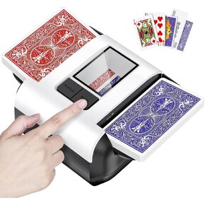 Automatic Card Shufflerfor 1-2 Decks with Dual Auto/Manual Modes, USB-C Rechargeable,Quiet Operation,Compatible with UNO,Texas Hold'emPoker All Card Types are Supported. in Saudi Arabia